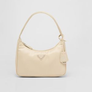 prada re-nylon beige mini bag